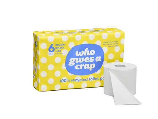 Classic Recycled Toilet Paper - Plastic-free 6 Pack