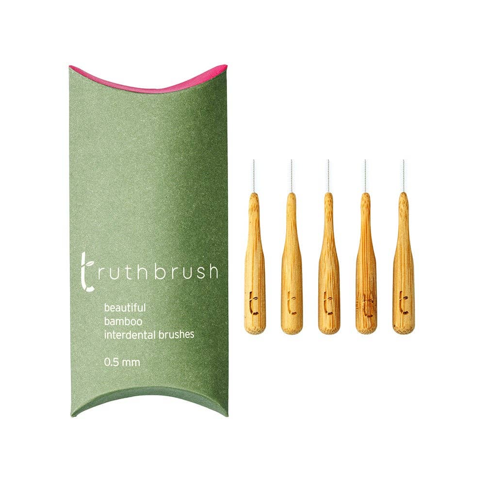 Bamboo Interdental Brushes. 0.5mm Red