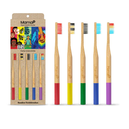 Adult Bamboo Toothbrushes 5-PACK